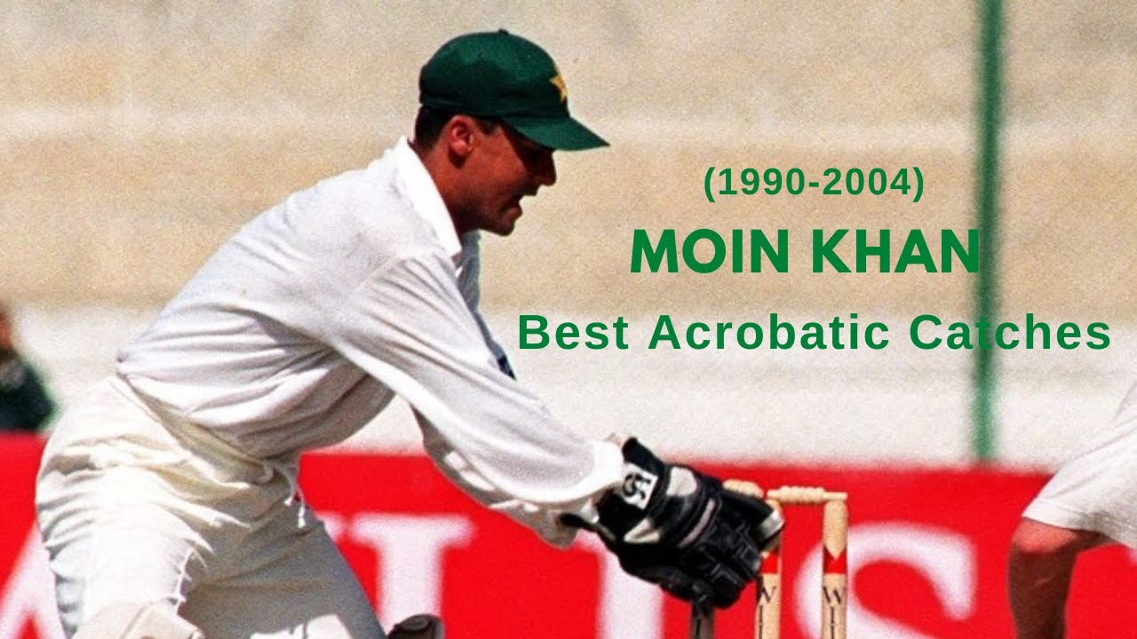 Moin Khan - Best Acrobatic Catches of his Career - YouTube
