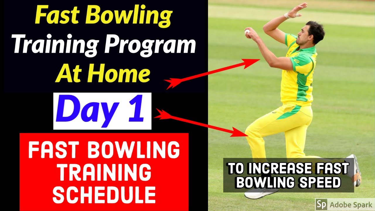 Day -1 | Fast Bowling Training at Home | Fast Bowler Training Schedule | Legs Workout Fast Bowlers - YouTube