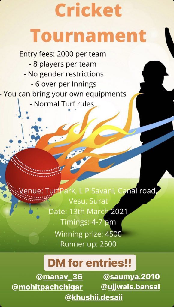 Cricket Tournament- CAS Project