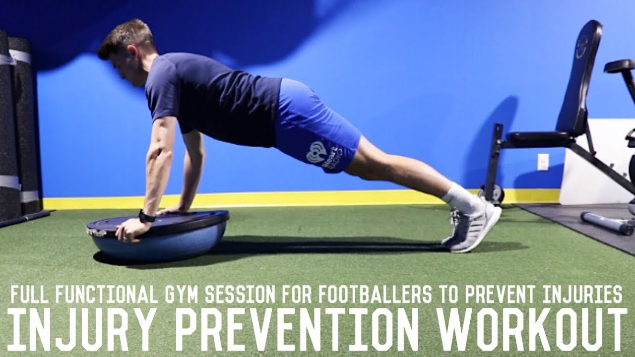 Injury Prevention Training For Footballers | Full Gym Workout Session - YouTube