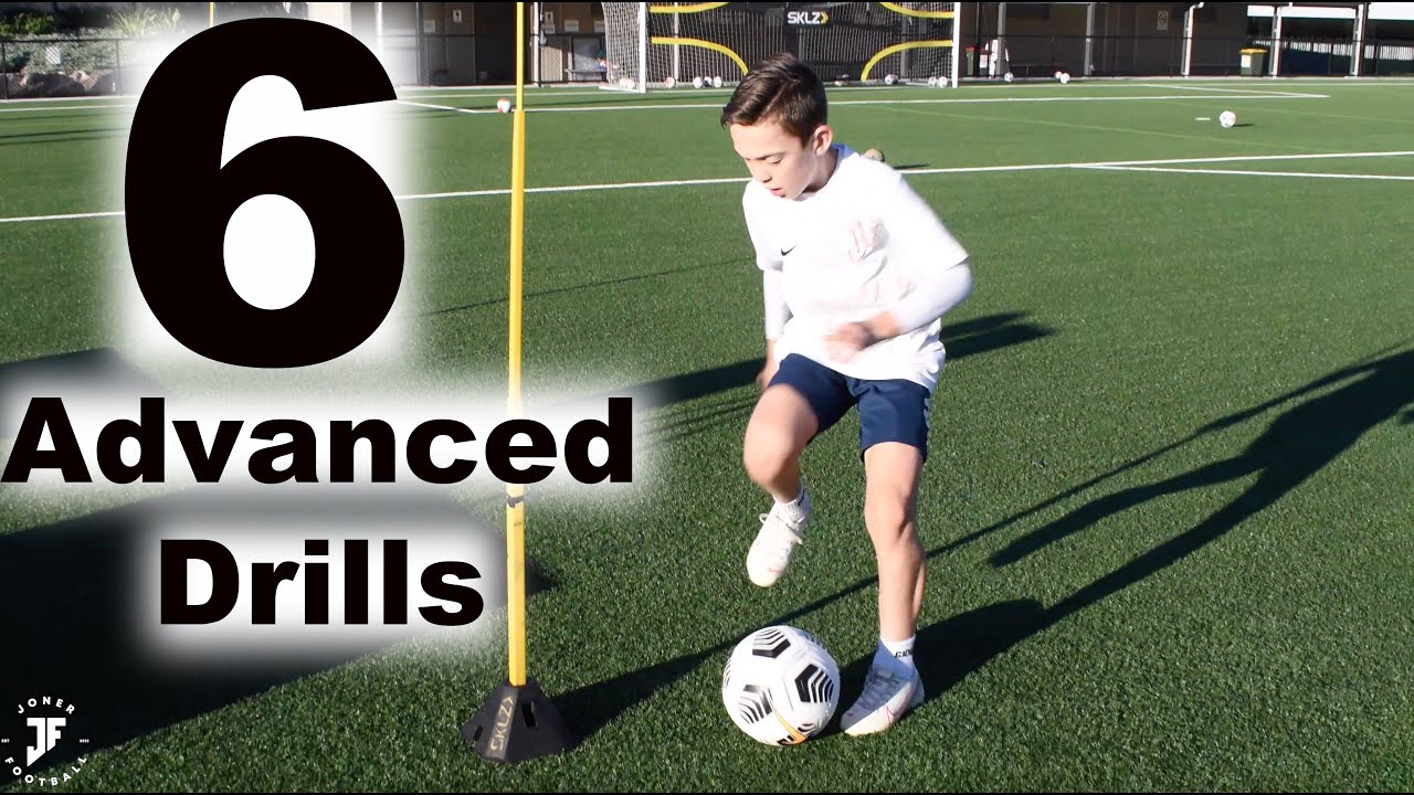 6 ADVANCED Football Training Drills | Improve 1st touch, passing, awareness & skills | JonerFootball - YouTube